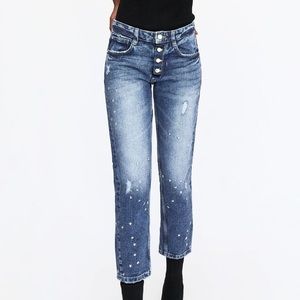 Zara trf cigarette Star Studded Jeans